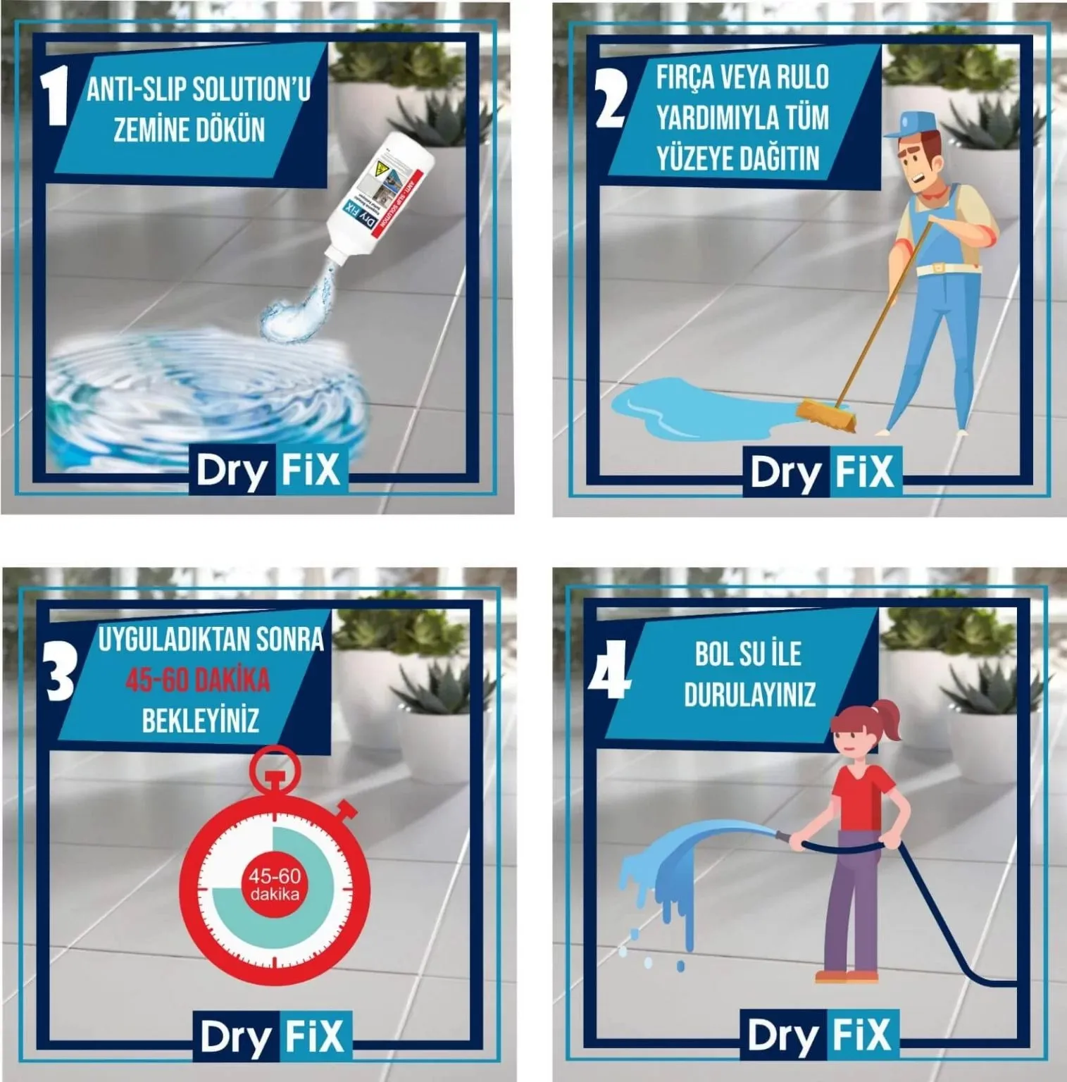 Kaydırmaz Solüsyon (Anti Slip Solution) Uygulama Adımları