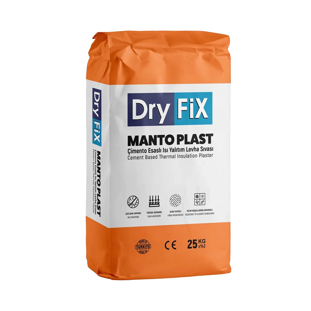 MANTO PLAST Isı Yalıtım Levhası Sıvası